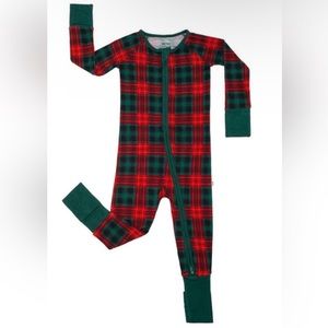 BNIB Little Sleepies Tartan Plaid Zippy 6-12